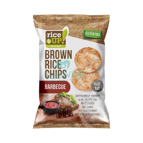 Rice up barna rizs chips barbecue ízű 60g