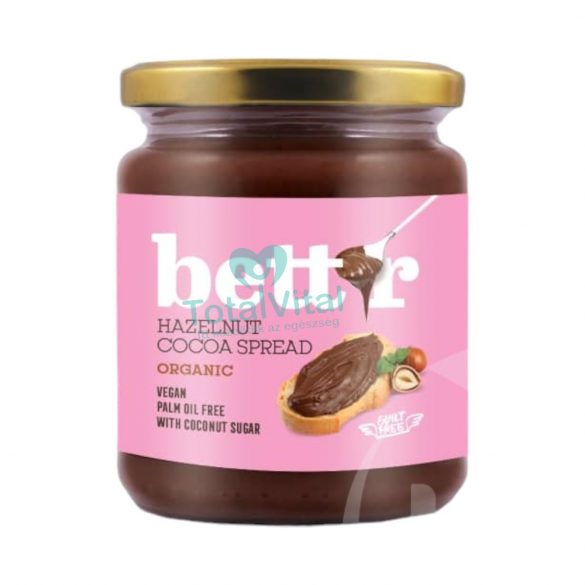 Bettr bio vegán kakaós törökmogyorókrém (nutella) 250g