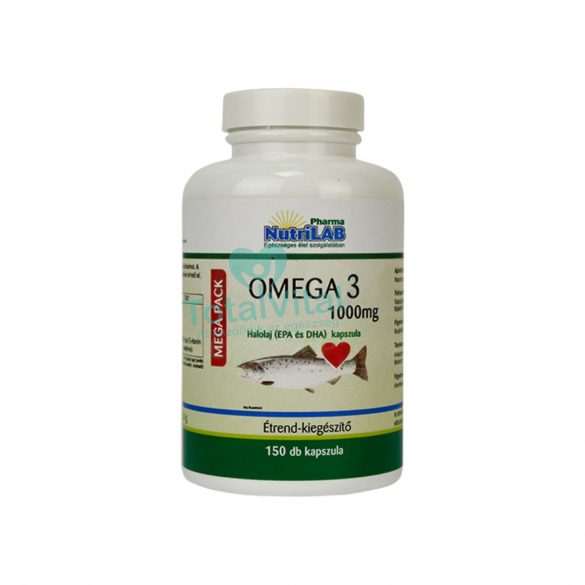 Nutrilab omega 3 1000mg halolaj (epa és dha) kapszula 150db