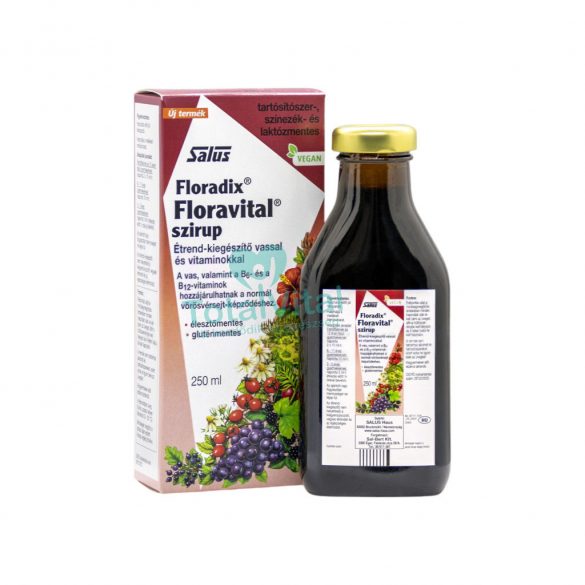 Salus floradix floravital szirup vassal és b-vitaminokkal 250 ml