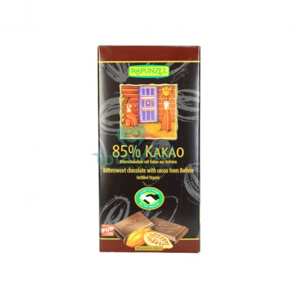 Rapunzel bio keserűcsokoládé 85% 80g