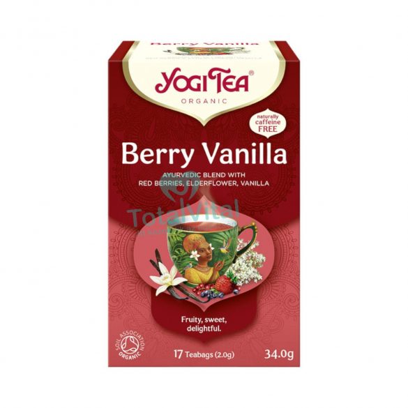 Yogi berry vanilla bio bogyós gyümölcsös tea vaníliával 17x2g