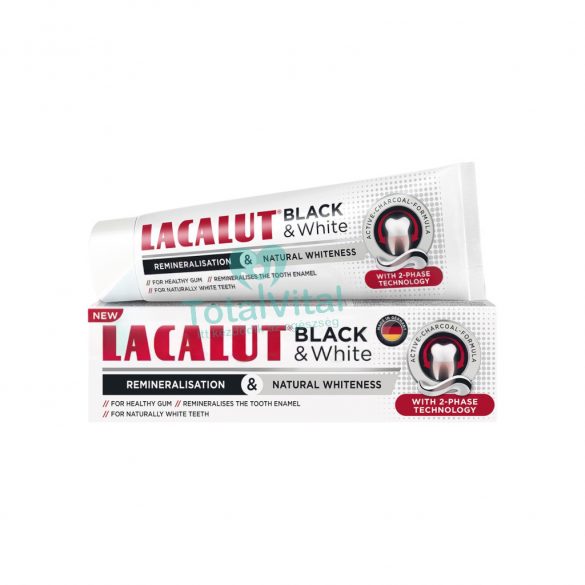 Lacalut fogkrém black & white 75 ml