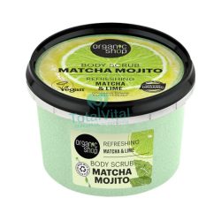   Organic shop bio cukros testradír frissítő matcha-val és lime-mal 250 ml