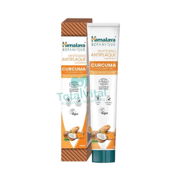 Himalaya botanique natúr kurkumás fehérítő, lepedékeltávolító fogkrém 75 ml