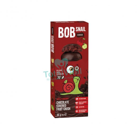 Bob snail gyümölcs snack étcsokoládéban alma-meggy 30 g