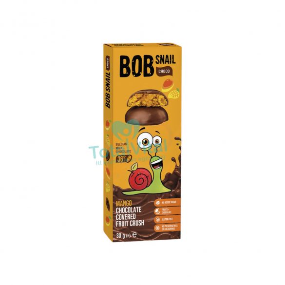 Bob snail gyümölcs snack étcsokoládéban mangó 30 g