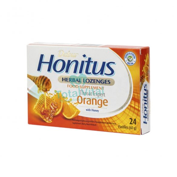 Dabur honitus orange narancs ízű gyógynövényes szopogató tabletta 24 db