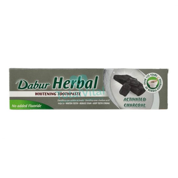 Dabur herbal fehérítő fogkrém aktív szénnel organikus összetevővel 100 ml