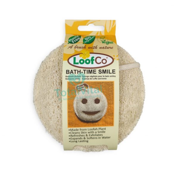 Loofco luffa szivacs smile alakú fürdéshez 2 db