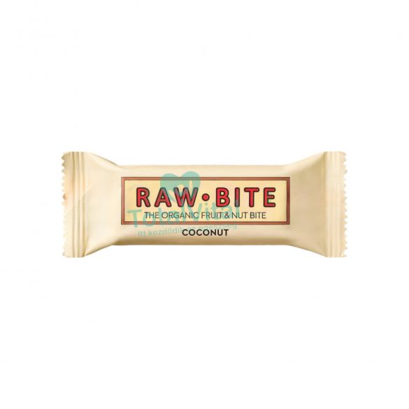 Gluténmentes rawbite organic kókusz bar 50g