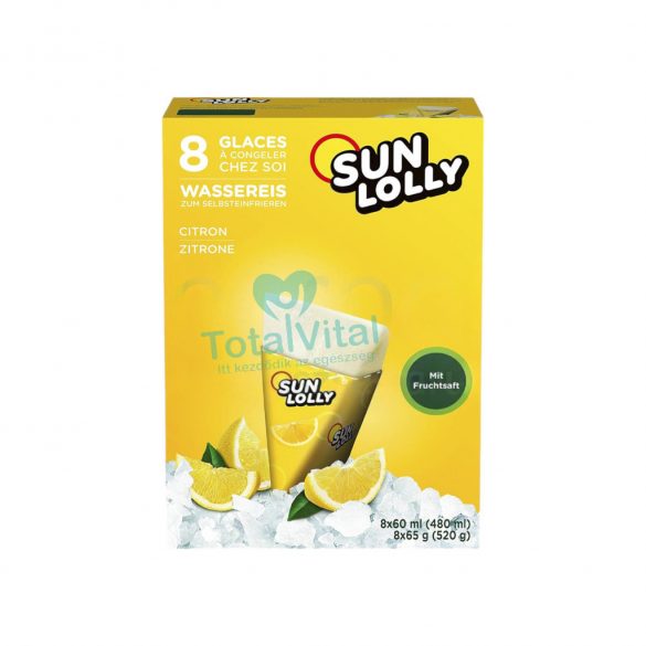 Sunlolly glutén- és laktózmentes jégkrém citrom 8x60ml 480 ml