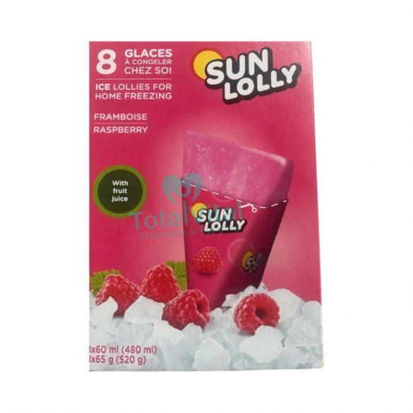 Sunlolly glutén- és laktózmentes jégkrém málna 8x60ml 480 ml