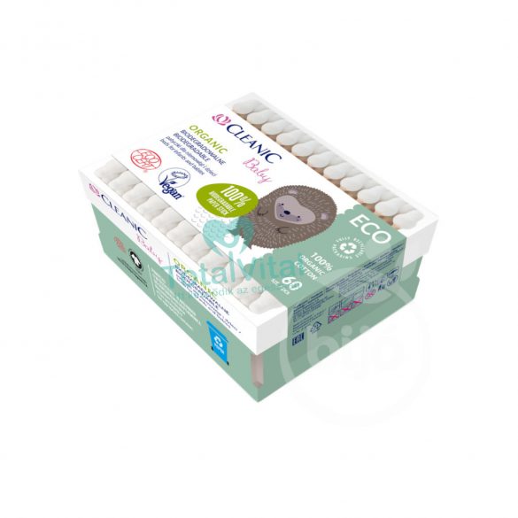 Cleanic baby eco organic biológiailag lebomló fültisztító 60 db