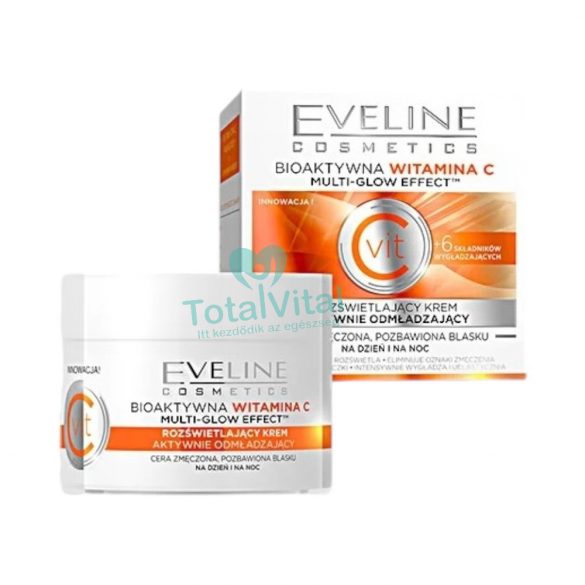 Eveline nature line bioactive c-vitamin tartalmú bőrmegújító nappali és éjszakai arckrém 50 ml