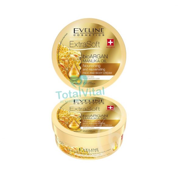 Eveline extra soft bio argan manuka oil arc és testkrém 175 ml