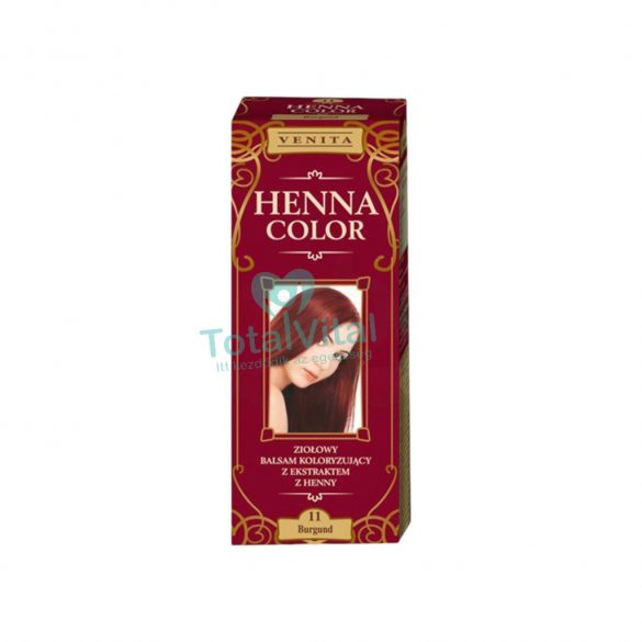 Henna color színező hajbalzsam nr 11 burgundi 75 ml