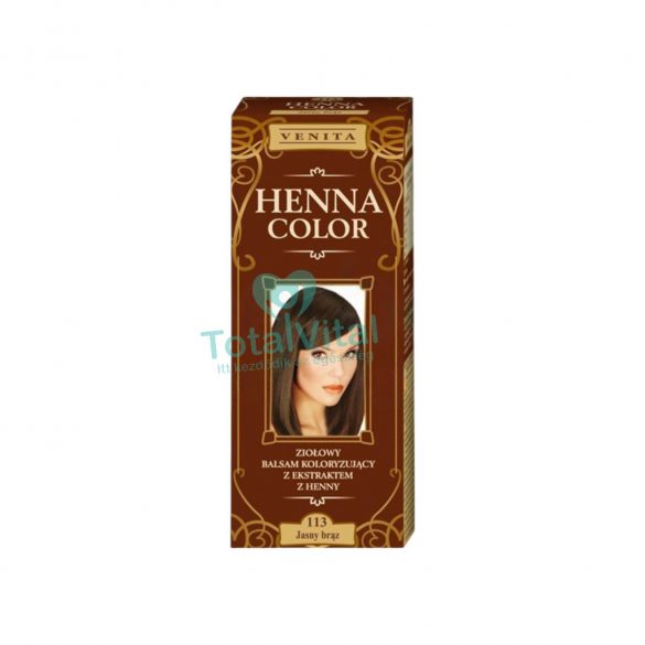 Henna color színező hajbalzsam nr 113 világosbarna 75 ml