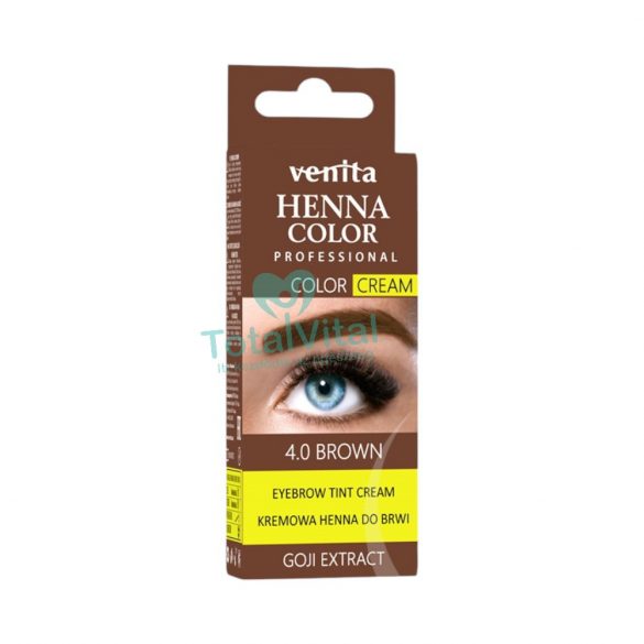 Henna color tartós szempilla és szemöldök krémfesték középbarna goji bogyóval 15g