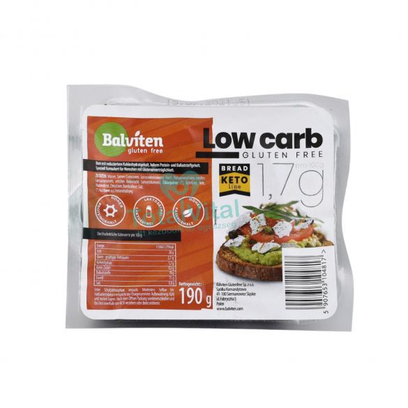 Balviten gluténmentes low carb szénhidrátcsökkentett kenyér 190g