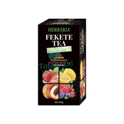   Herbária fekete tea mix fekete tea, erdei gyümölcs, barack, citrom, eper variáció 20x1,5g 30 g