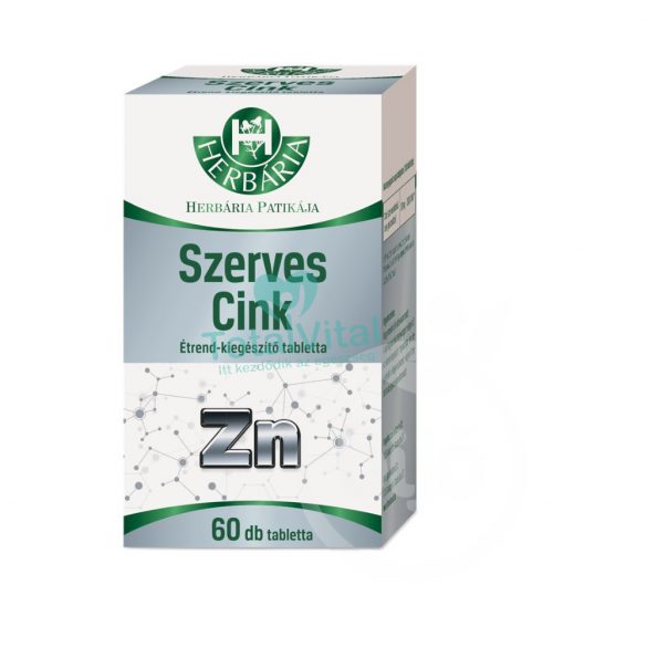 Herbária szerves cink étrend-kiegészítő tabletta 60 db