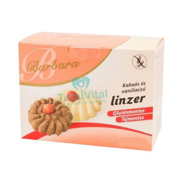 Barbara gluténmentes kakaós és vanília ízű linzer 150g