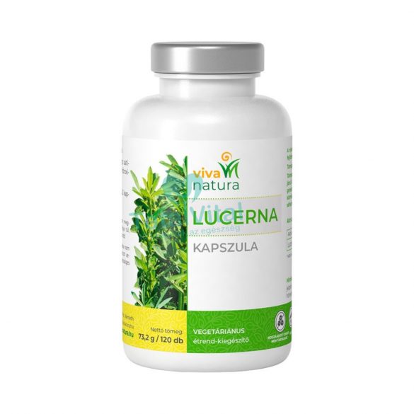 Viva natura lucerna vegetáriánus kapszula 100% 120 db