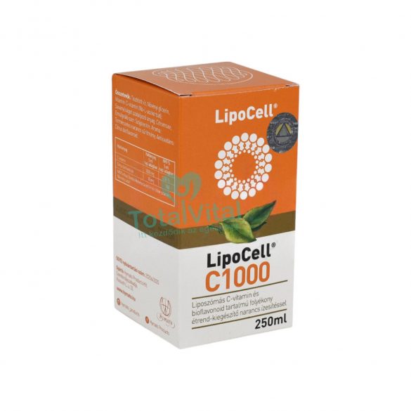 Lipocell c1000 liposzómás c-vitamin és bioflavonoid tartalmú folyékony étrend-kiegészítő narancs ízesítéssel 250 ml