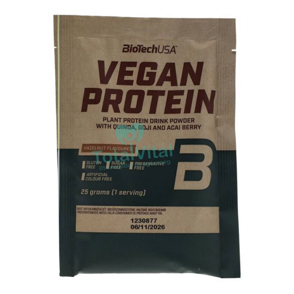 Biotech vegan protein mogyoró ízű fehérje italpor 25g