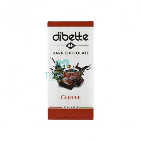 Diabette choco ét coffee 64% kávé krémmel fruktózzal 80g