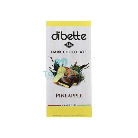 Diabette choco ét pineapple 64% ananász fruktózzal 80g