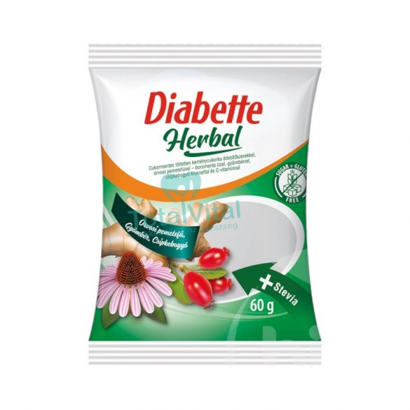 Dibette herbal cukormentes vegyes gyógynövényes cukorka édesítőszerrel 60g