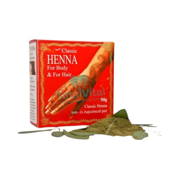 Classic henna haj és testfesték por 50g