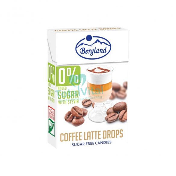 Bergland drops 0% cukor coffee latte 40g