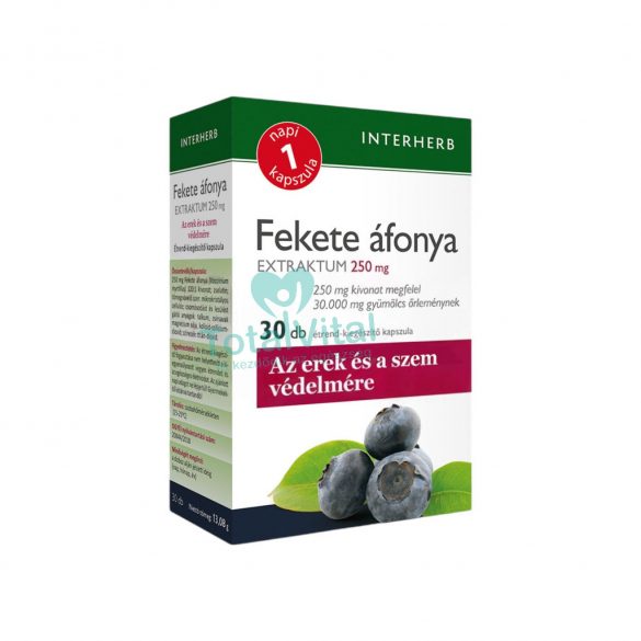 Interherb napi1 fekete áfonya extraktum 250mg 30 db