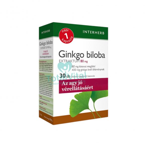 Interherb napi1 ginkgo biloba extraktum 80mg kapszula 30 db