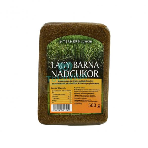 Interherb gurman nádcukor lágy barna 500g