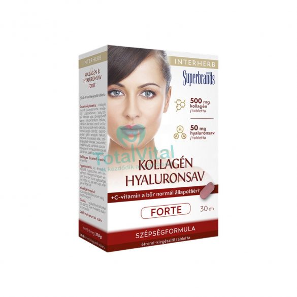 Interherb kollagén&hyaluronsav forte tabletta 30db