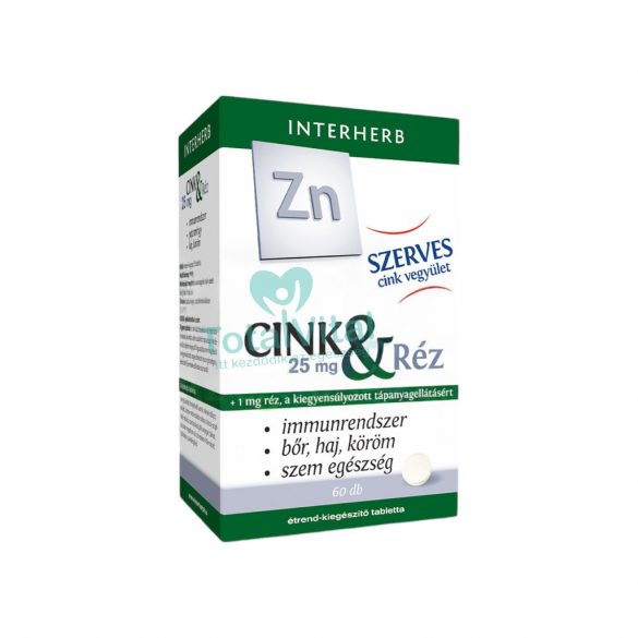 Interherb szerves cink & réz tabletta