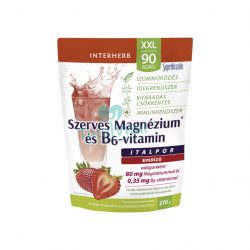   Interherb xxl szerves magnézium + b6 eperízű italpor 90 adag 270g