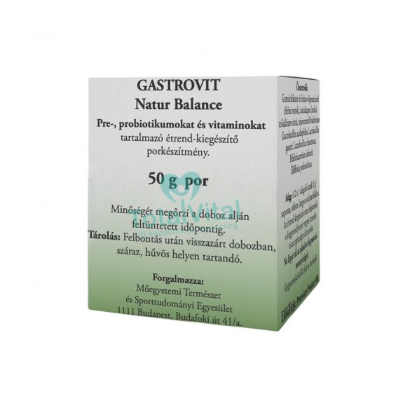 Gastrovit natur balance pre- és probiotikumot tartalmazó étrend-kiegészítő por 50 g