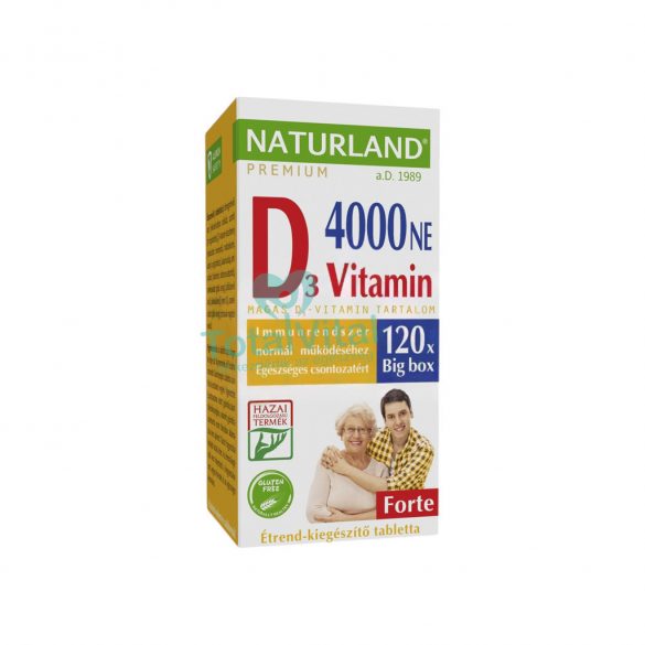 Naturland prémium d-vitamin forte tabletta 120 db