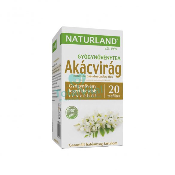 Naturland tea fehér akácvirág filteres 20db