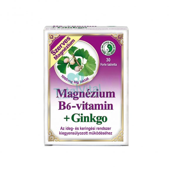 Dr.chen magnézium b6-vitamin+ginkgo forte tabletta 30 db