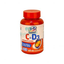   1x1 vitamin c-vitamin 500mg+d3+csipkebogyó rágótabletta narancs 60 db