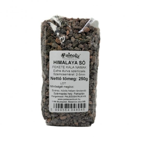 Paleolit himalaya só fekete 250g extra (2-5mm) kala namak