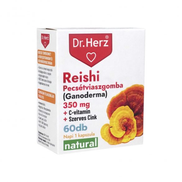 Dr.herz reishi 350mg+c-vitamin+szerves cink kapszula 60 db