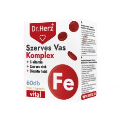   Dr. Herz szerves vas komplex+c-vitamin+szerves cink+folát kapszula 60db