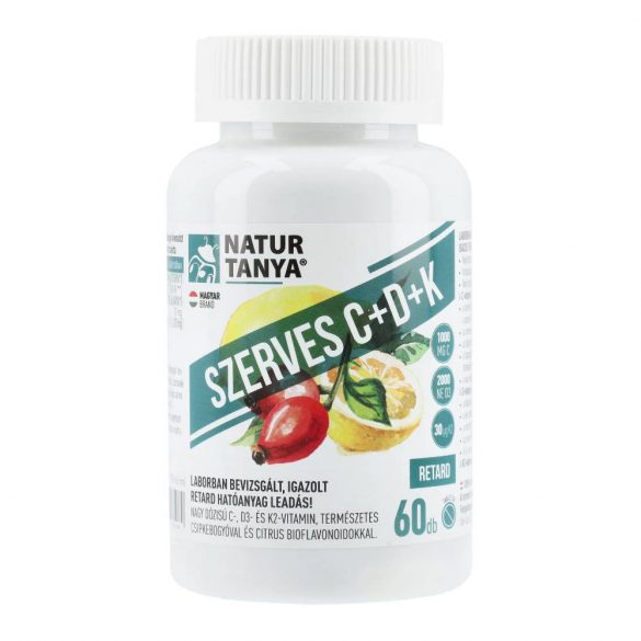 Natur tanya szerves c+d+k vitamin 60db